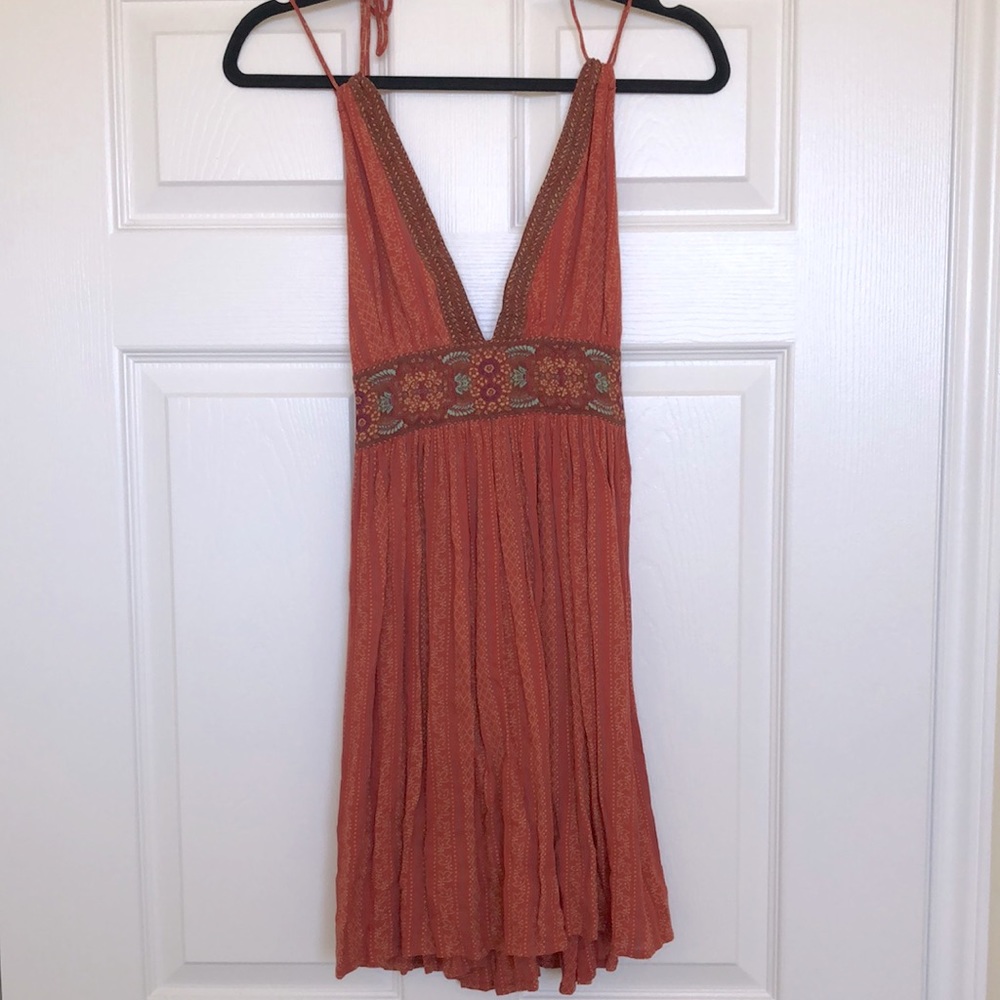Kimchi Blue boho mini halter dress